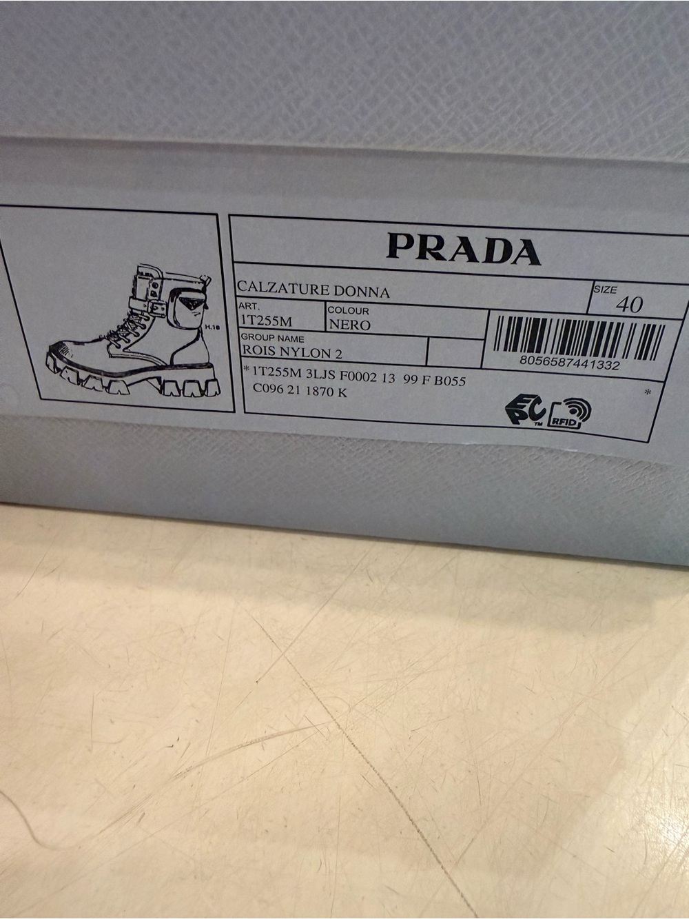 Prada Leather Combat Boots Size 40 BRAND NEW - Picture 5 of 6